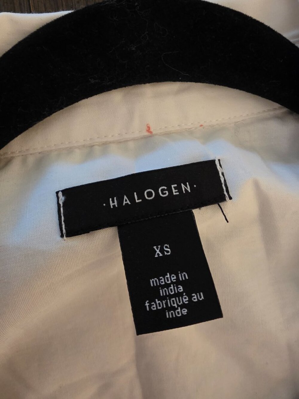 Halogen Cotton Bubble Hem Popover Shirtdress White XS NWT Flawed - Picture 11 of 14